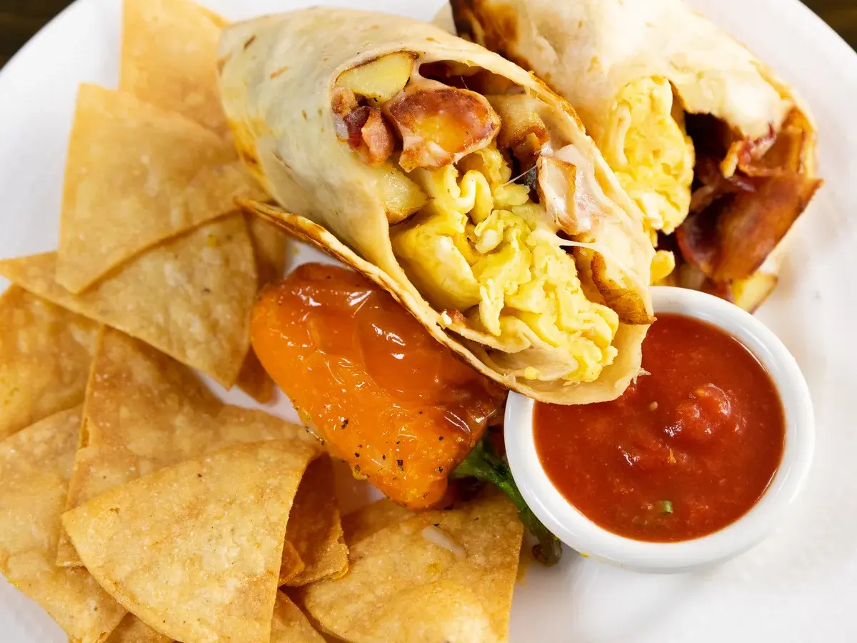 American Breakfast Burrito at Palomar Fish Tacos