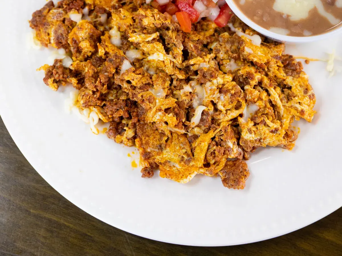 Huevos con Chorizo at Palomar Fish Tacos