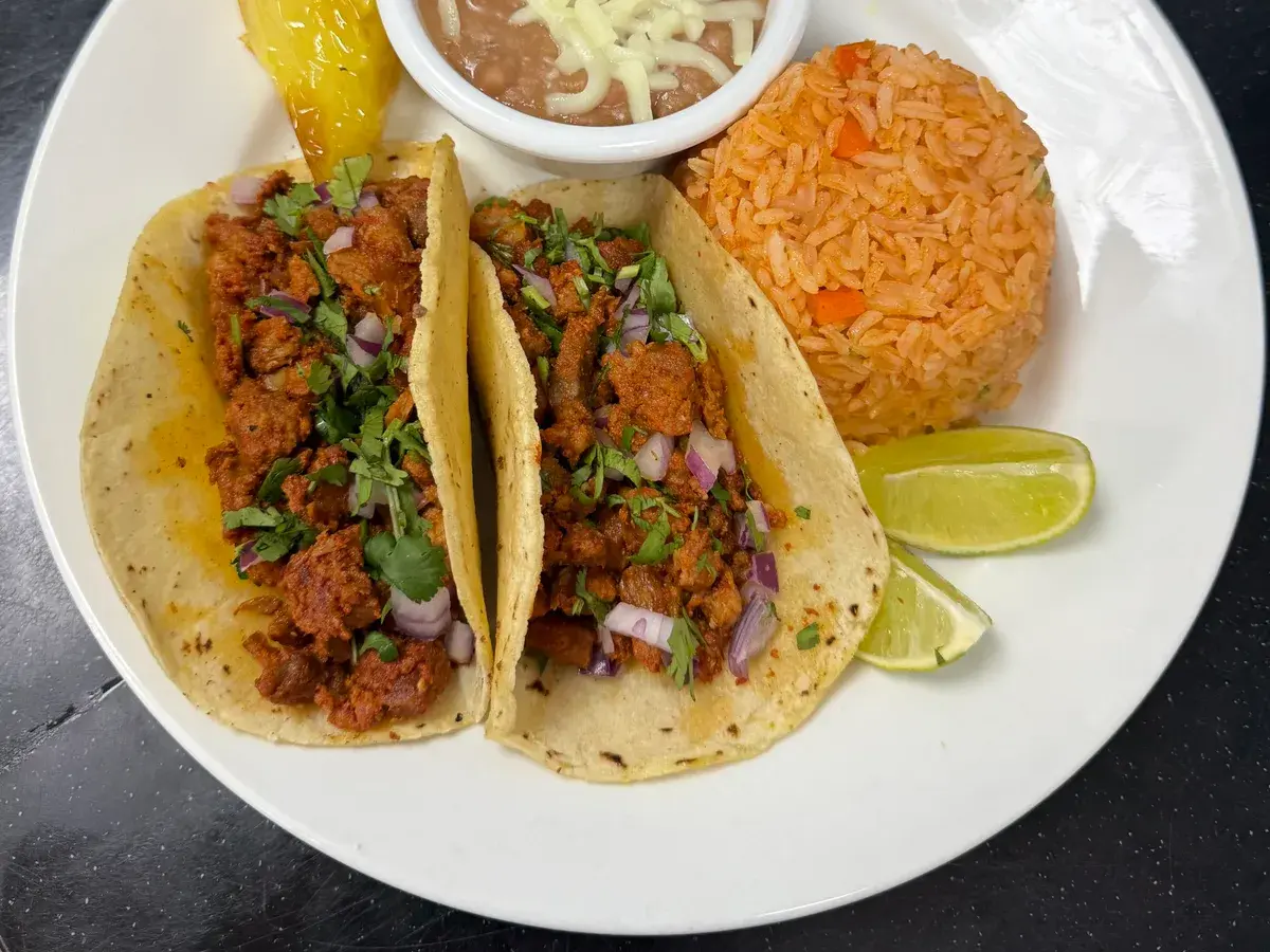 Al Pastor Tacos Combo at Palomar Fish Tacos
