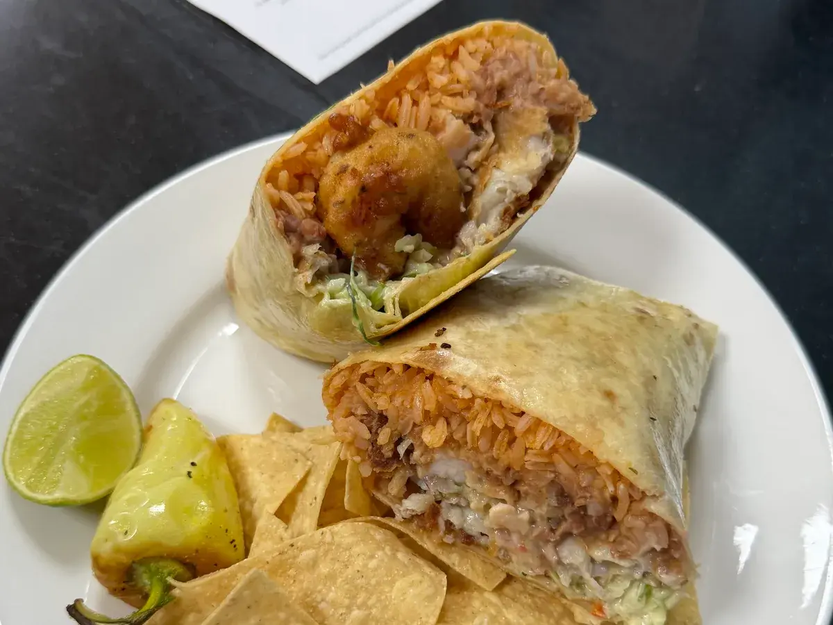 Mix Burrito at Palomar Fish Tacos